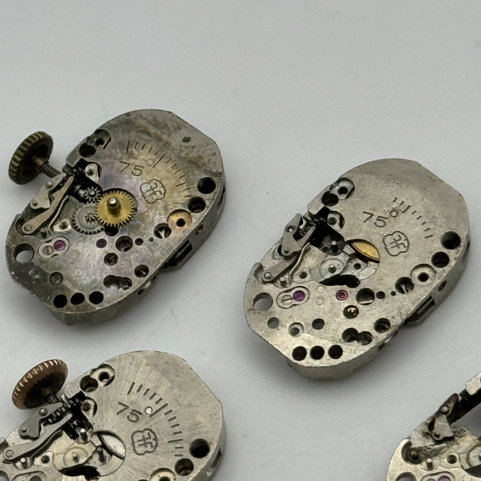 12.8mm 5 x FHF 75 Ladies Manual Wind Watch Movement Swiss Vintage PARTS SPARES