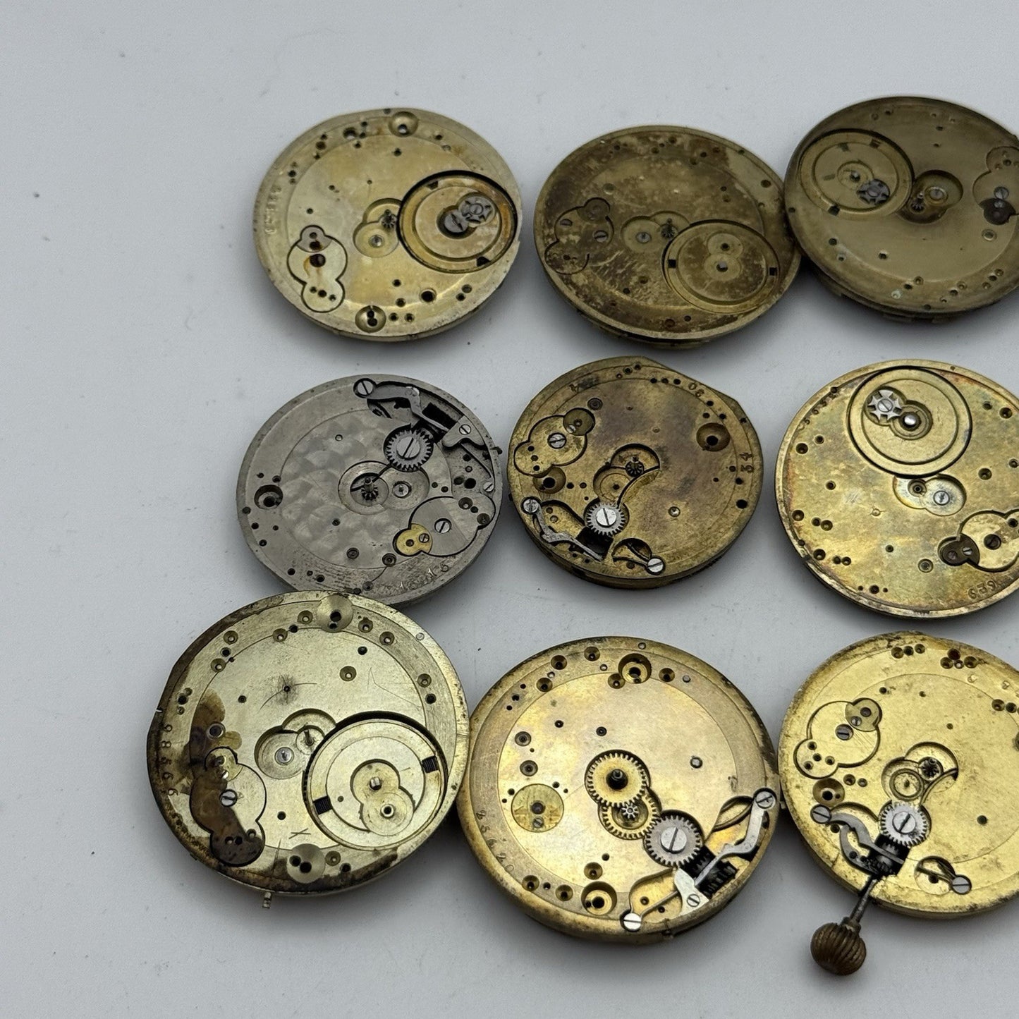 Bundle Mixed Antique / Vintage Pocket Watch Movements Joblot PARTS REPAIR SPARES