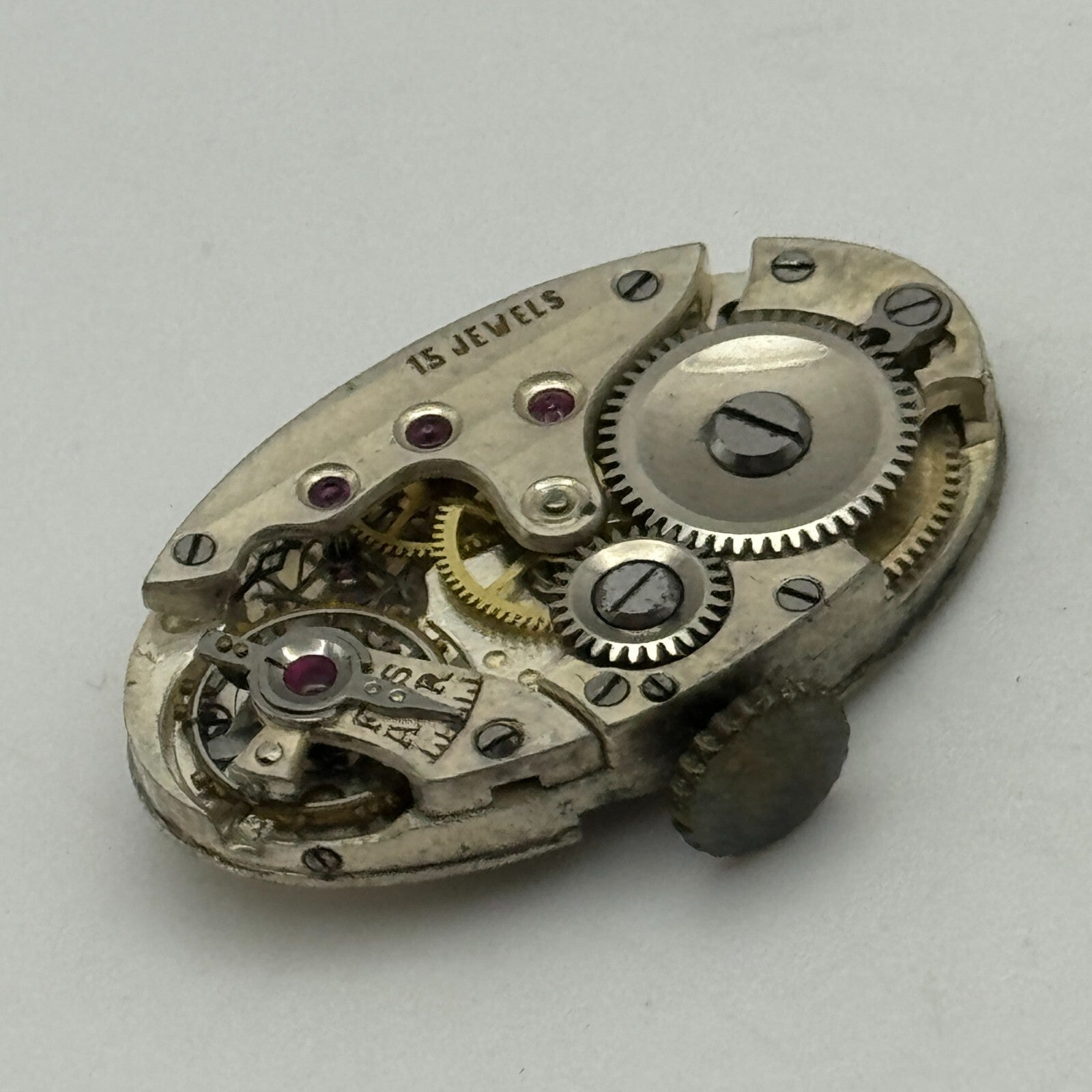 14.7mm ETA Oval 15 Jewels Swiss Manual Wind Watch Movement Vintage PARTS SPARES