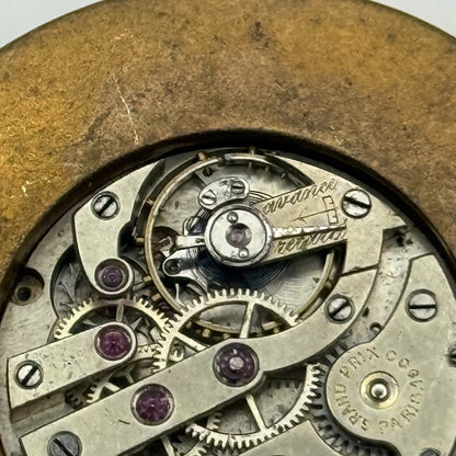 Paris Grand Prix 1900 Watch Movement Manual Wind Vintage Parts Repair 36.9mm