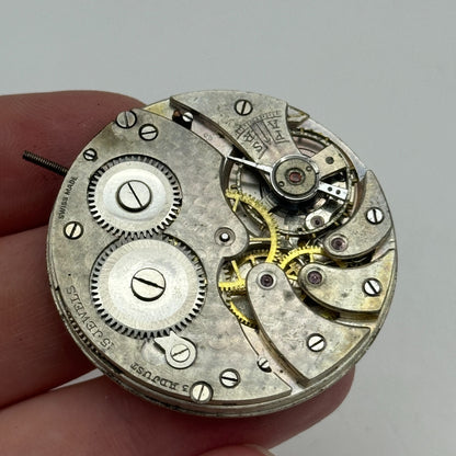 41.5mm Antique Grosvenor Open Face Sub Seconds Swiss Pocket Watch Movement PARTS