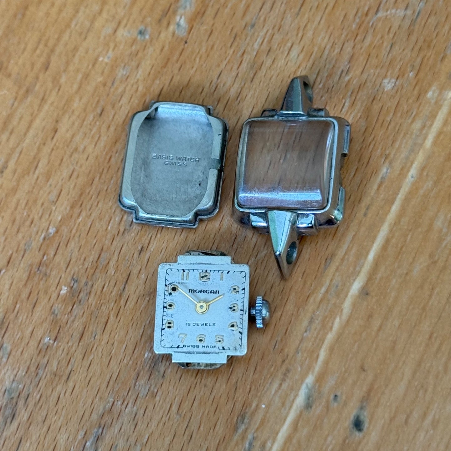 19mm Running Vintage Morgan Basis Watch 15 Jewels Manual Wind FOR PARTS / REPAIR