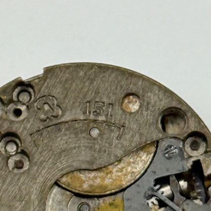 Arogno A151 Watch Movement Manual Wind Vintage Incomplete Parts Repair 23.6mm