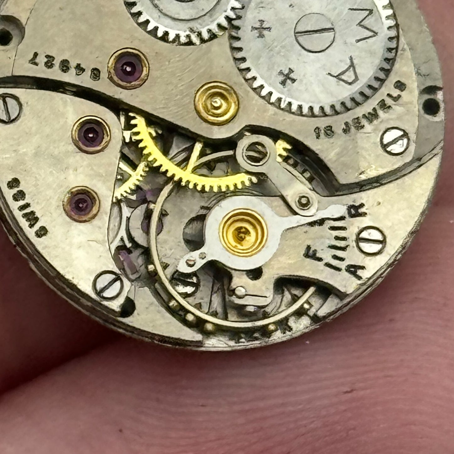 19.7mm Cyma Ref 424k Sub Seconds Manual Wind Watch Movement Swiss Vintage PARTS