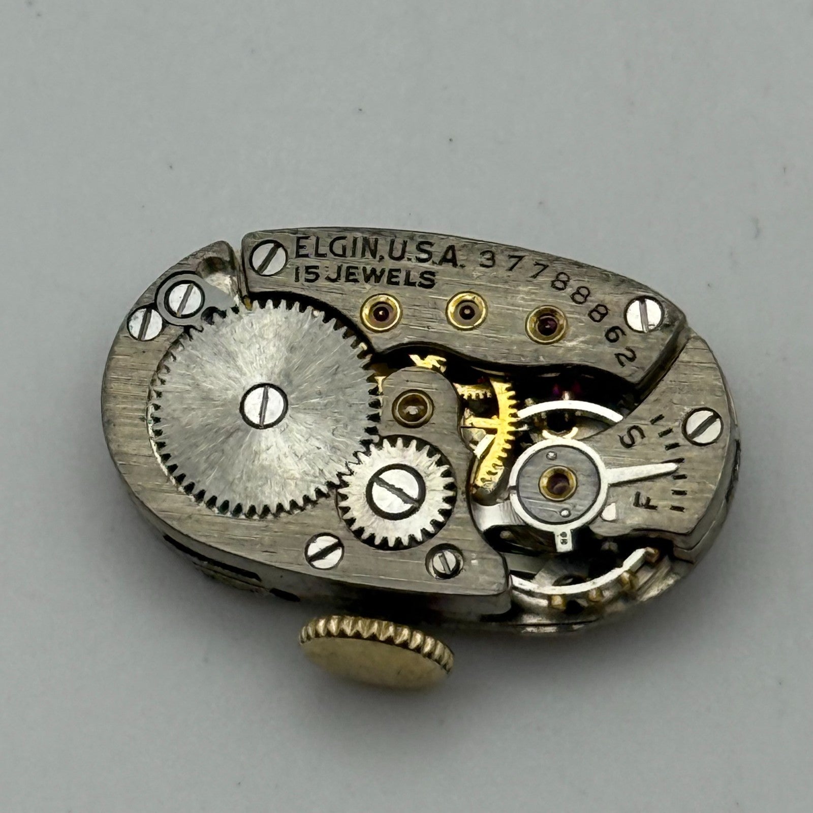 1938 Vintage 21/0s Elgin 541 Model 2 American Watch Movement PARTS REPAIR