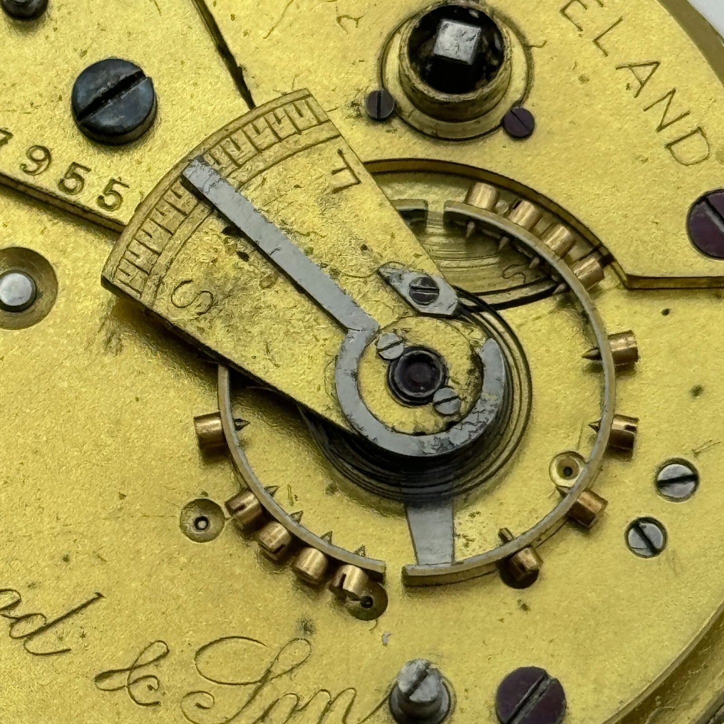 44.9mm Antique Collingwood & Son The Cleveland Pocket Watch Movement PARTS SPARE