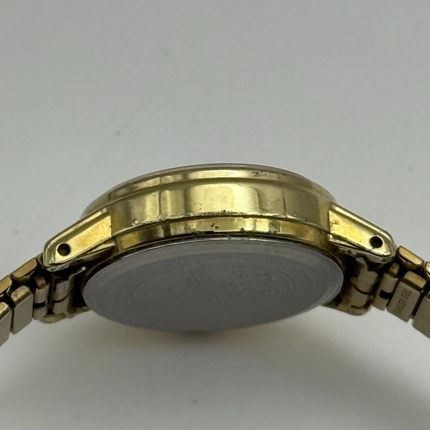 23mm Working Vintage Ladies Timex Indiglo Gold Plated Quartz Watch New Battery