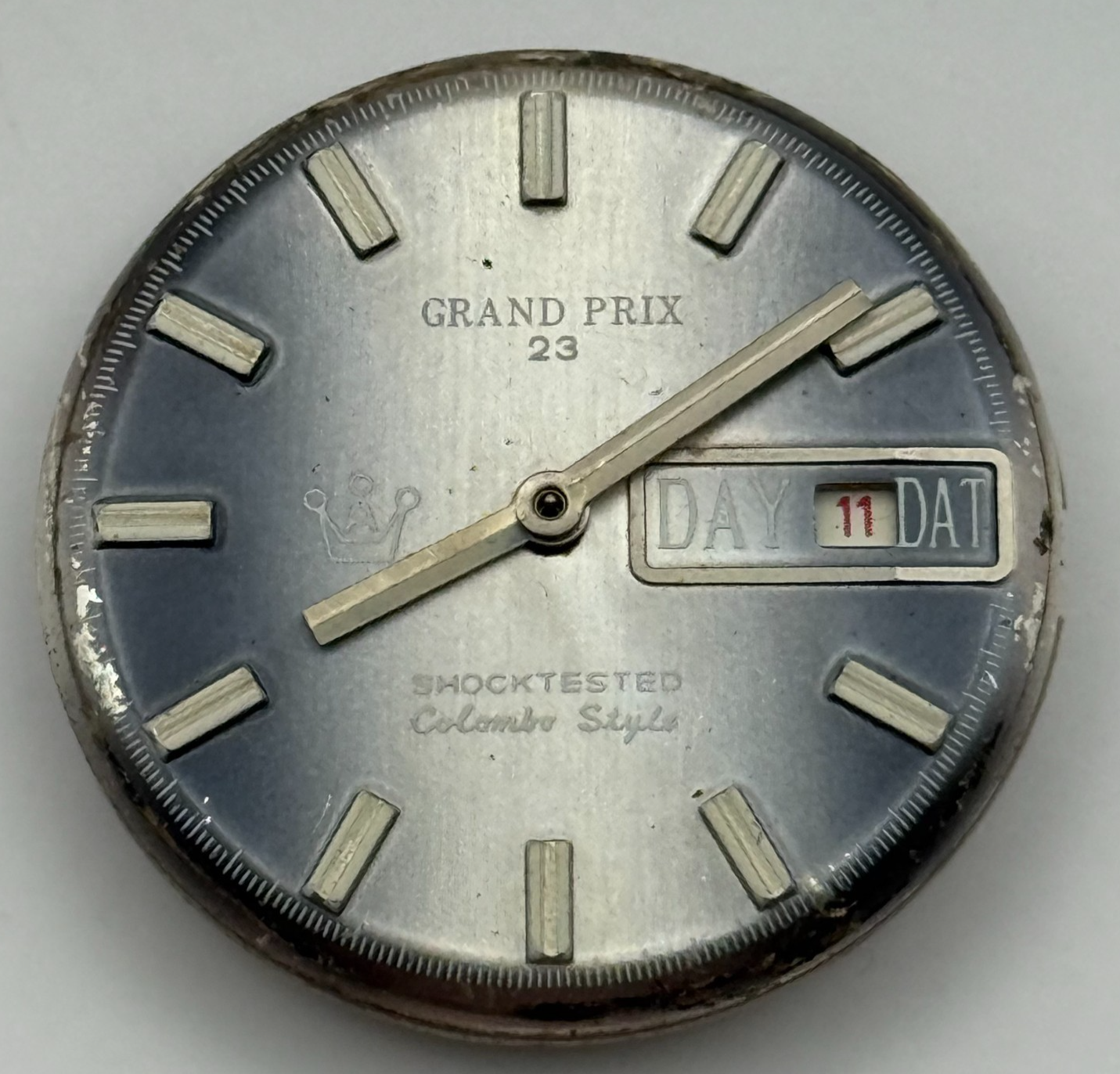 Colombo Style Grand Prix Day Date 1978-3 Watch Movement Manual Wind Parts 24mm