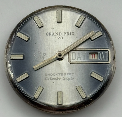 Colombo Style Grand Prix Day Date 1978-3 Watch Movement Manual Wind Parts 24mm