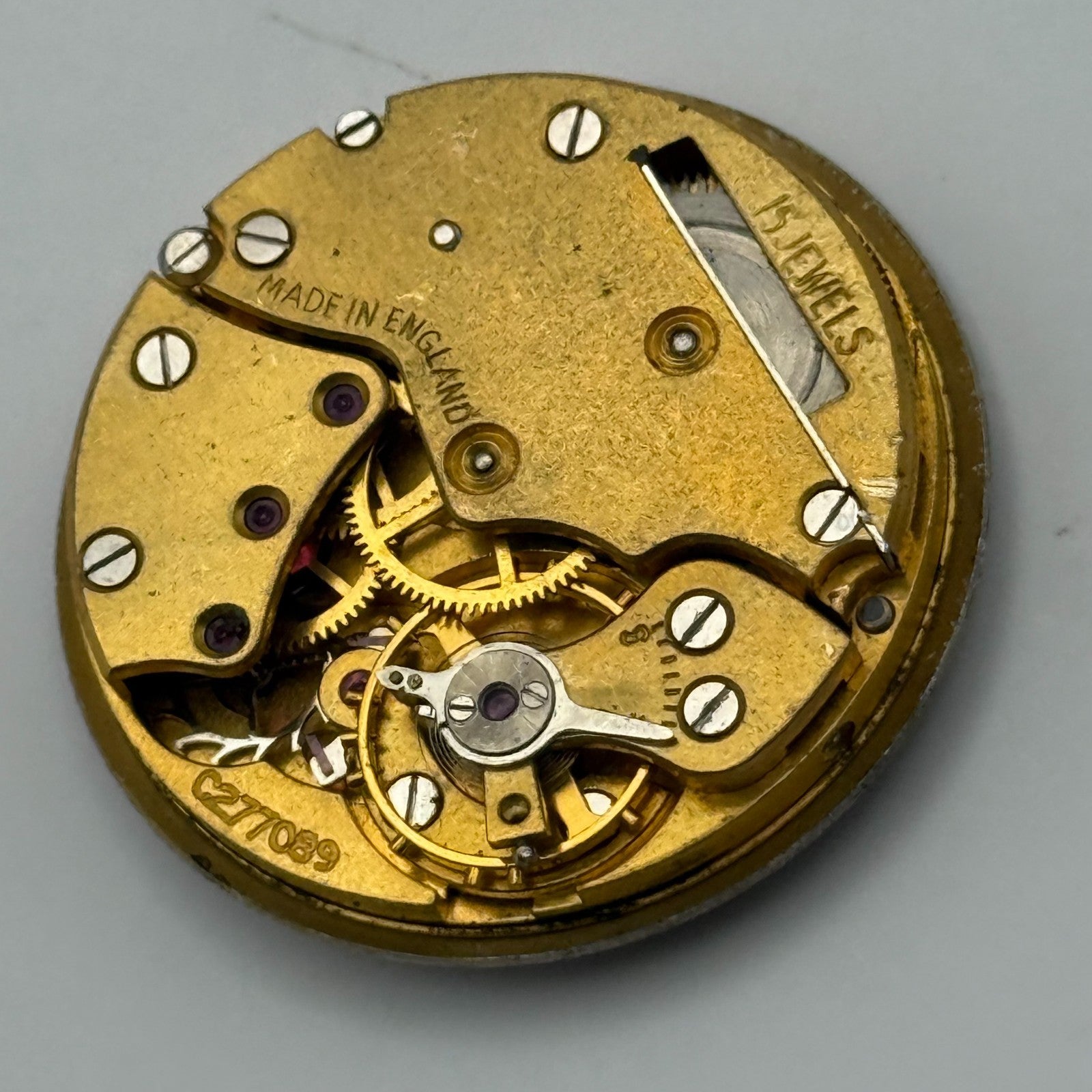 Smiths De Luxe C277089 Watch Movement Manual Wind Vintage Parts Repair 26.6mm
