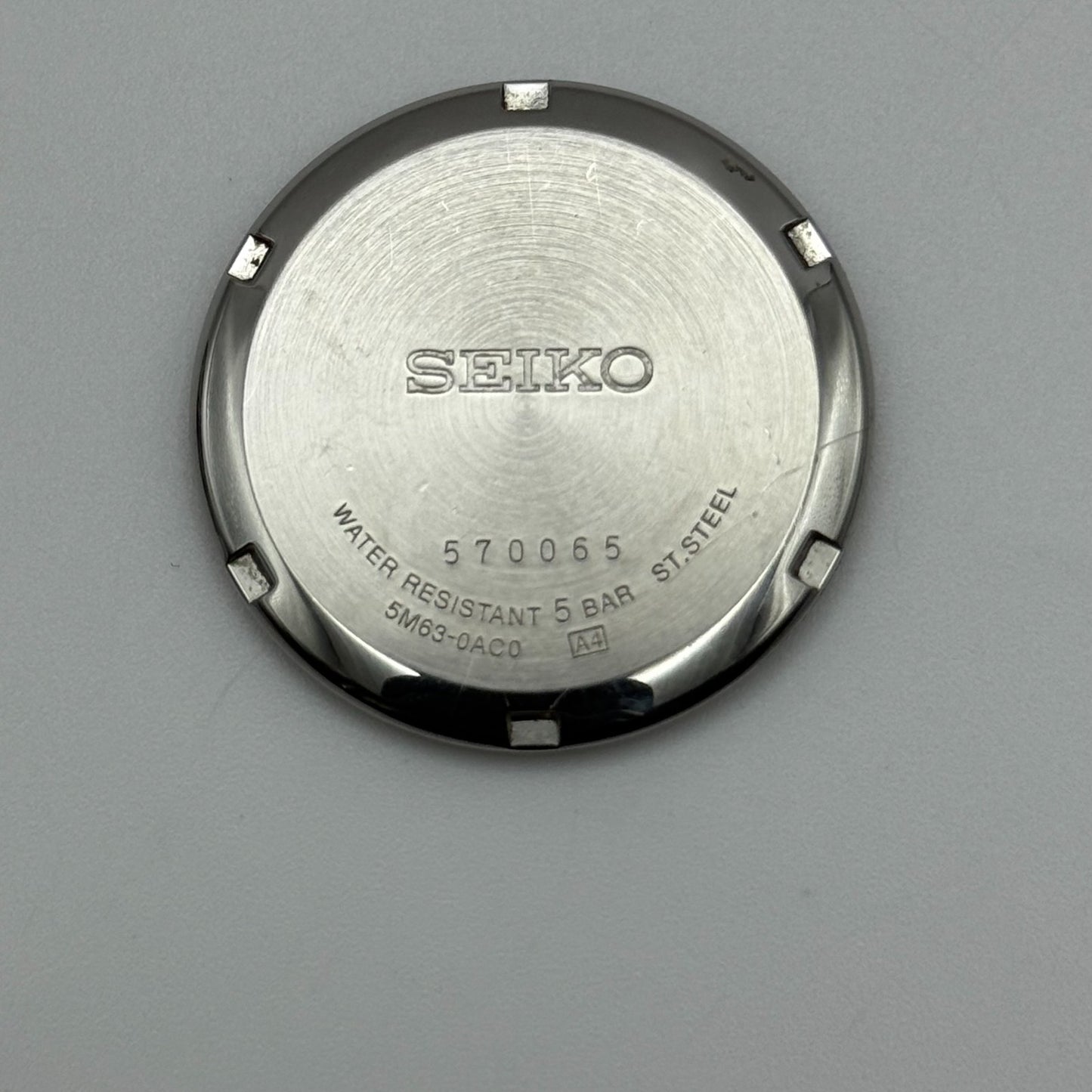 Seiko Kinetic 50M Men's Quartz Watch 5M63 - 0AC0 Date Dial 41mm PARTS REPAIR