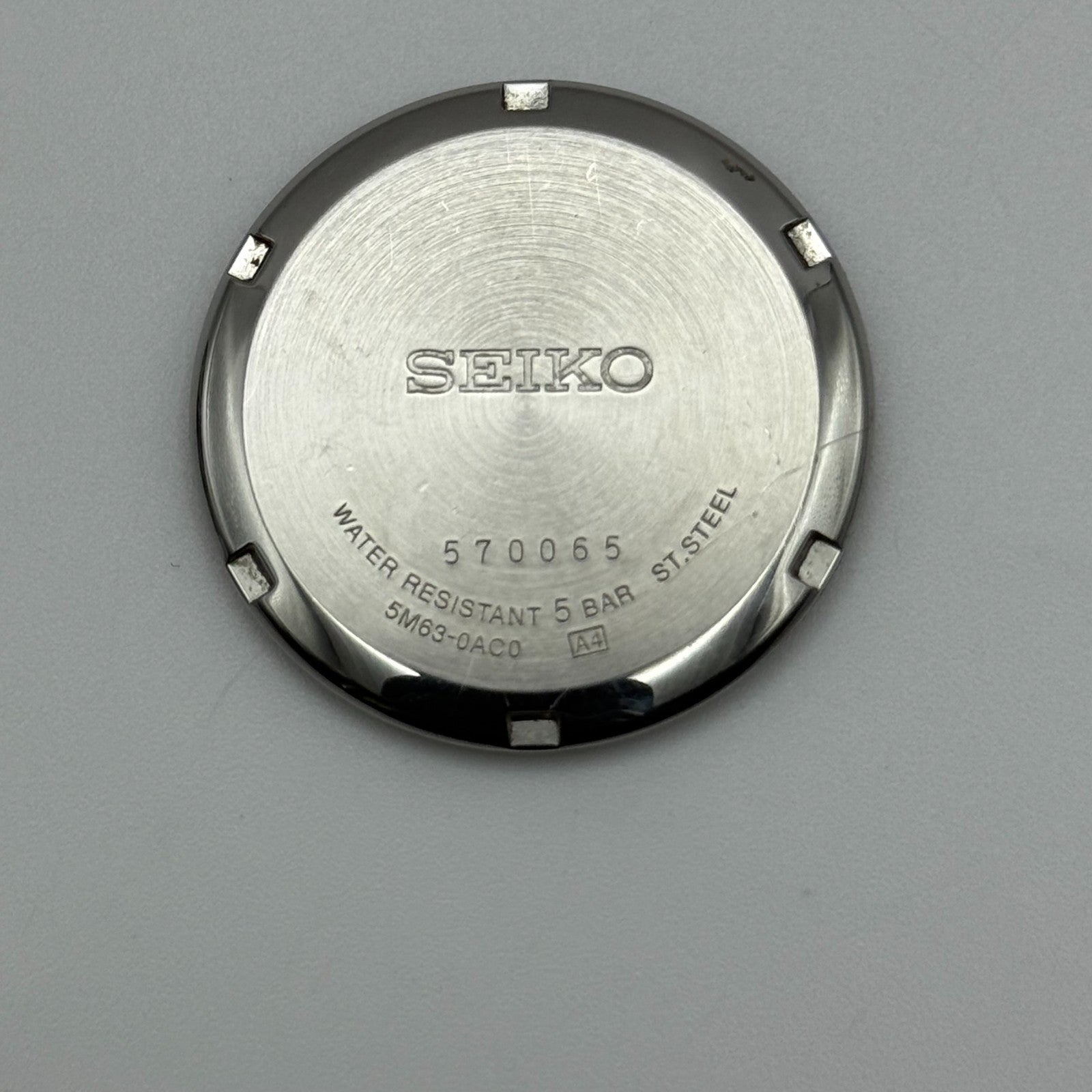 Seiko Kinetic 50M Men's Quartz Watch 5M63 - 0AC0 Date Dial 41mm PARTS REPAIR