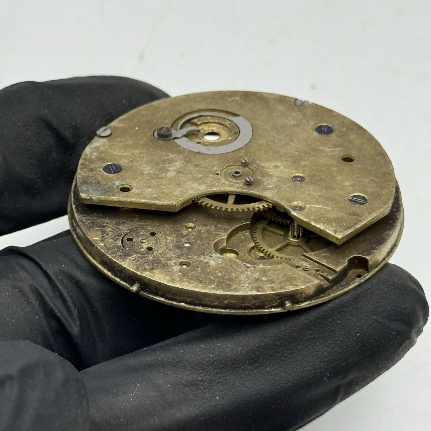 47.5mm Manual Wind Unidentified Key Wound Pocket Watch Movement FOR PARTS