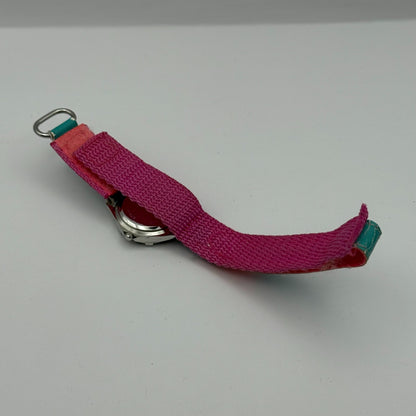 Kids Quartz Watch Blue Butterfly Design Hook & Loop Strap Working 33mm