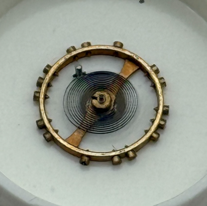AS 1051 Balance Wheel Complete And Spring 5¼’’’ 34 M Watch Movement Parts NOS