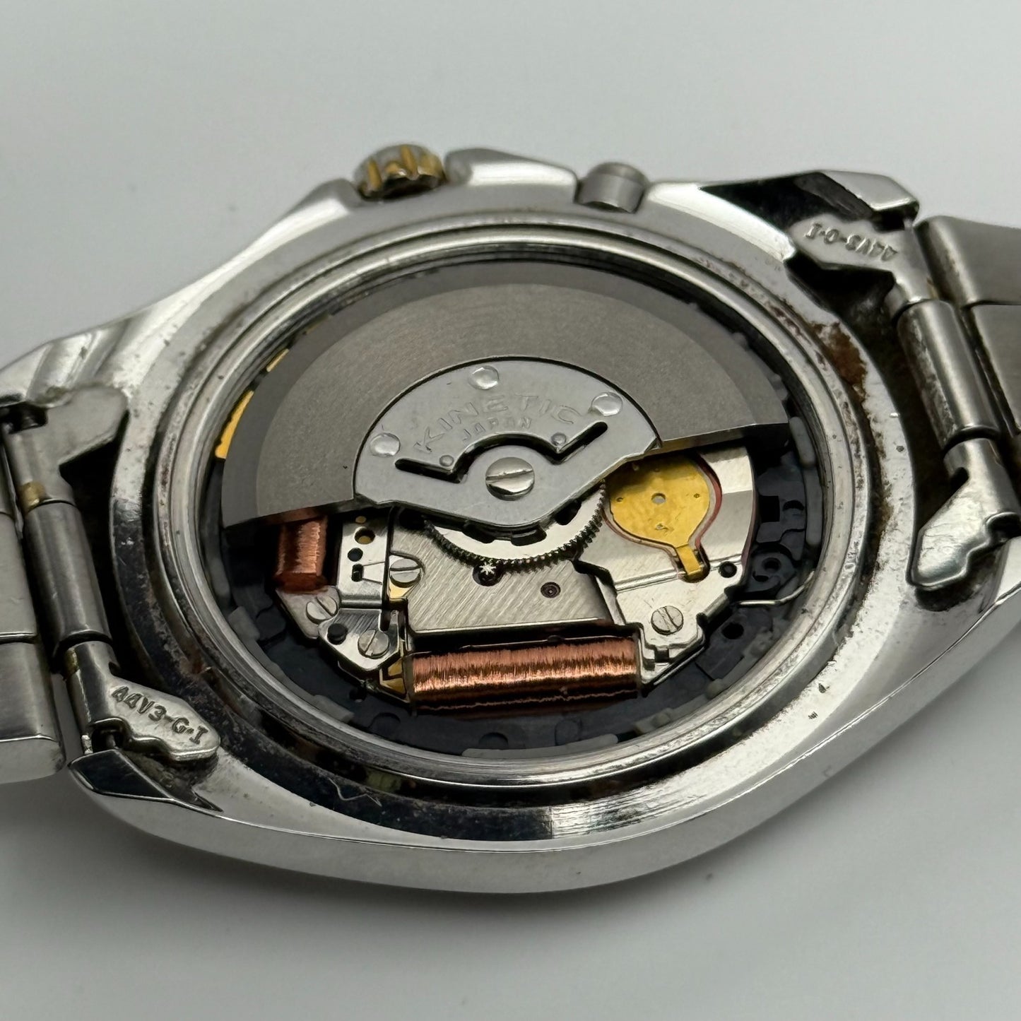 Seiko Kinetic 50M Men's Quartz Watch 5M63 - 0AC0 Date Dial 41mm PARTS REPAIR