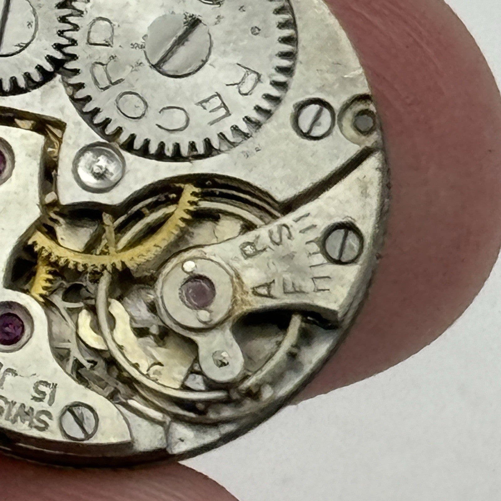 19.6mm Record 15 Jewels Swiss Manual Wind Watch Movement Vintage PARTS SPARES