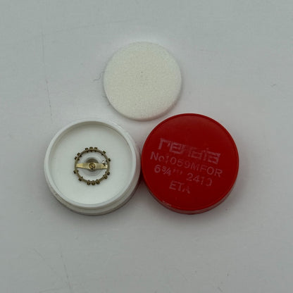 ETA 2410 Balance Wheel Complete And Spring 6 3/4’’’ 1059 M Watch Movement Parts
