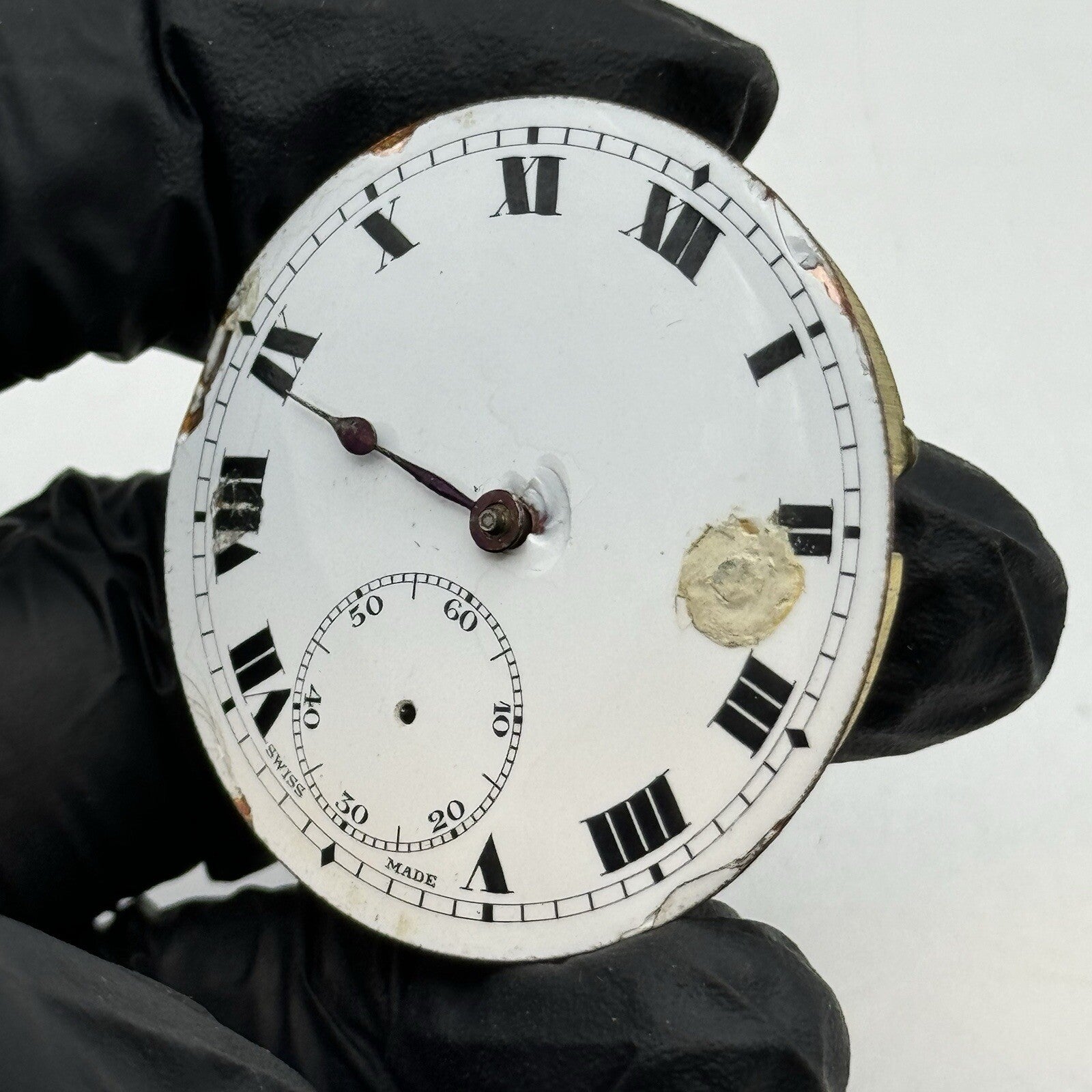 42.8mm Large Roman Numeral Open Face Balance Ok Pocket Watch Movement To Restore