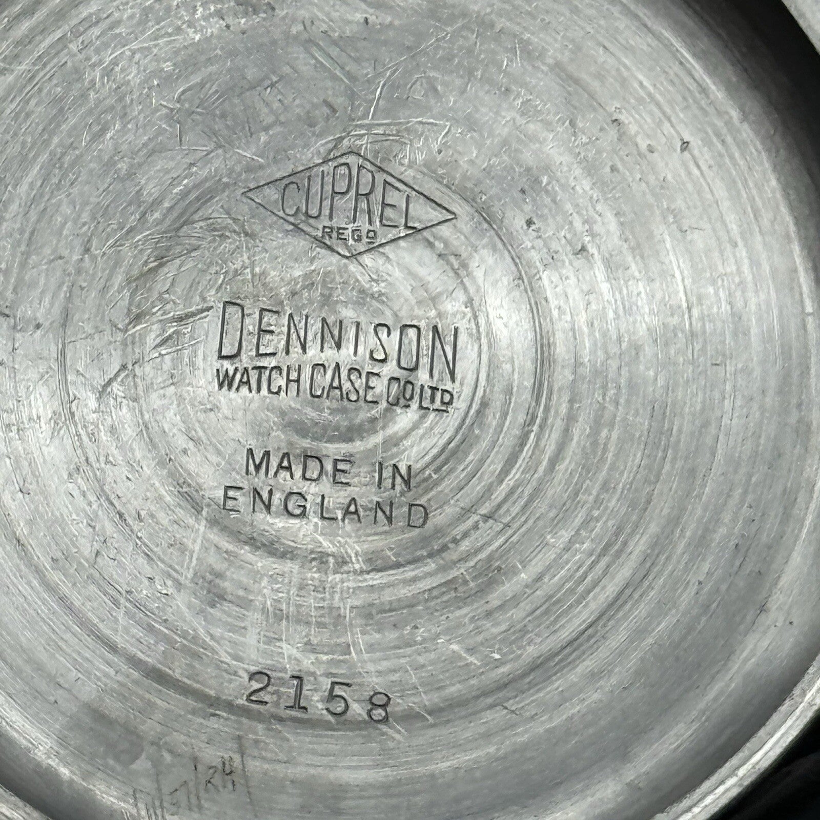 50mm Vintage Smiths Dennison Case SW43 Stop Watch Silver Tone For Parts / Repair