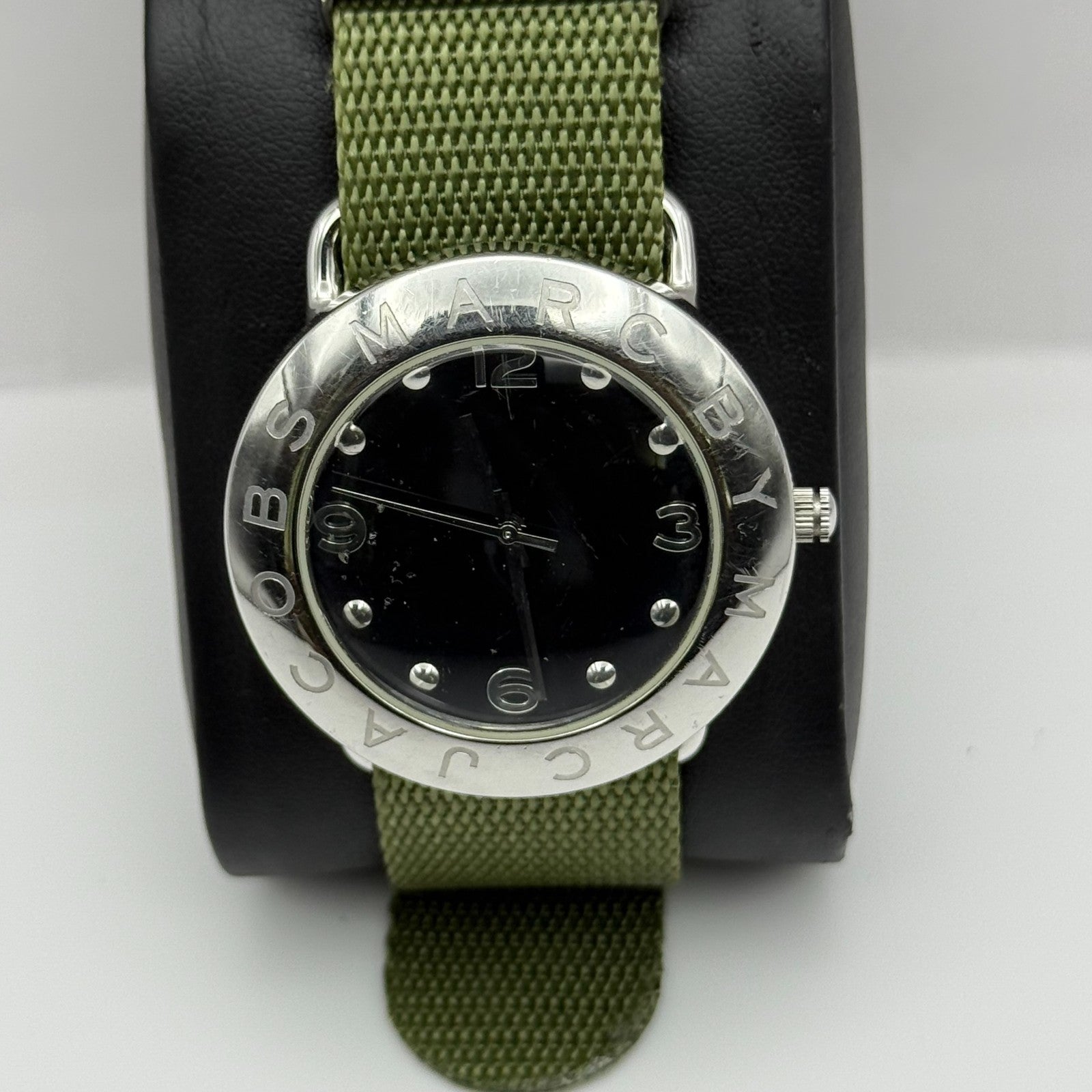 Marc by Marc Jacobs Men's Quartz Watch Black Dial Green Strap 36mm PARTS REPAIR