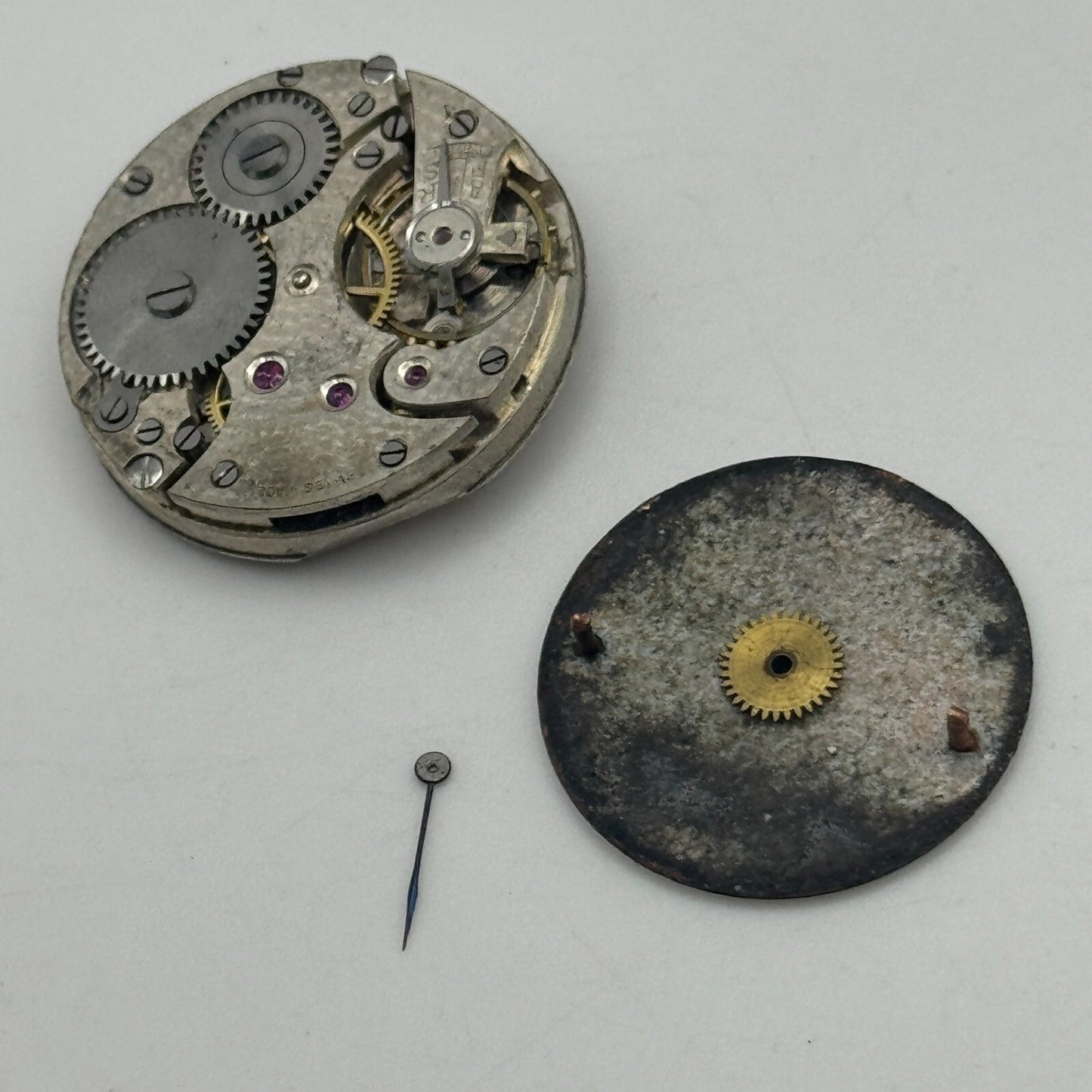 24.8mm Swiss Roman Numerals Trench Watch Movement Dial Manual Wind PARTS SPARES