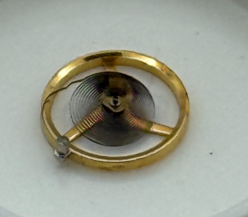 Tissot 2403 Balance Wheel Complete And Spring 5 1/2''' Watch Movement Parts 