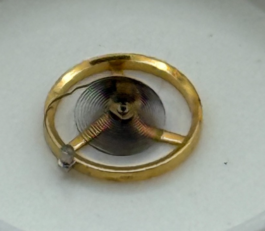 Tissot 2403 Balance Wheel Complete And Spring 5 1/2''' Watch Movement Parts 