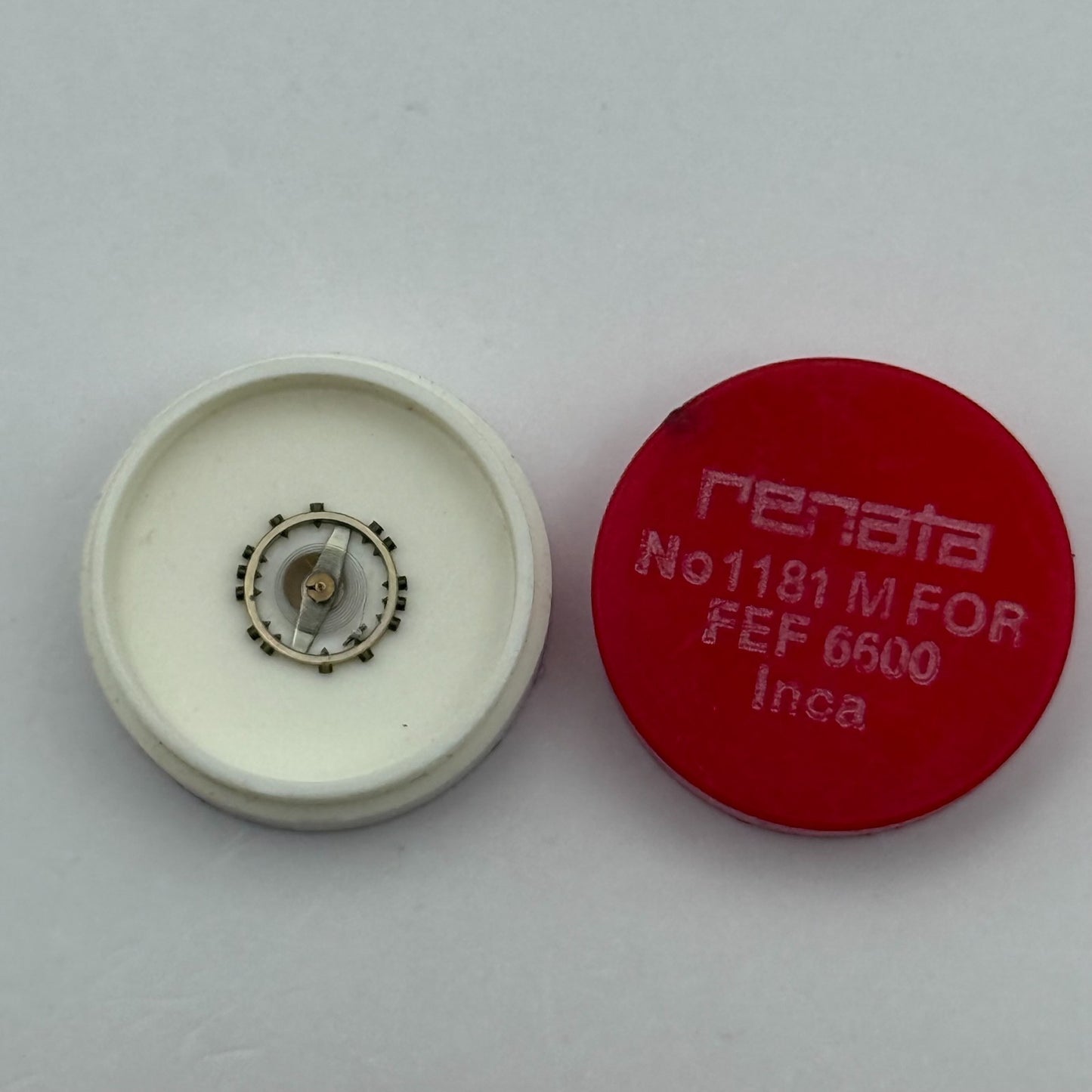 FEF 6600 Balance Wheel Complete And Spring  Inca 1181 M Watch Movement Parts NOS