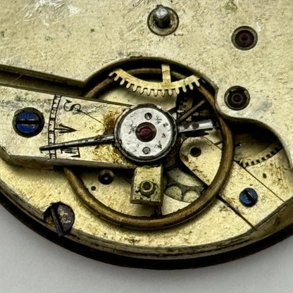 44mm Antique Key Wound Pocket Watch Movement Dial PARTS REPAIR SPARES