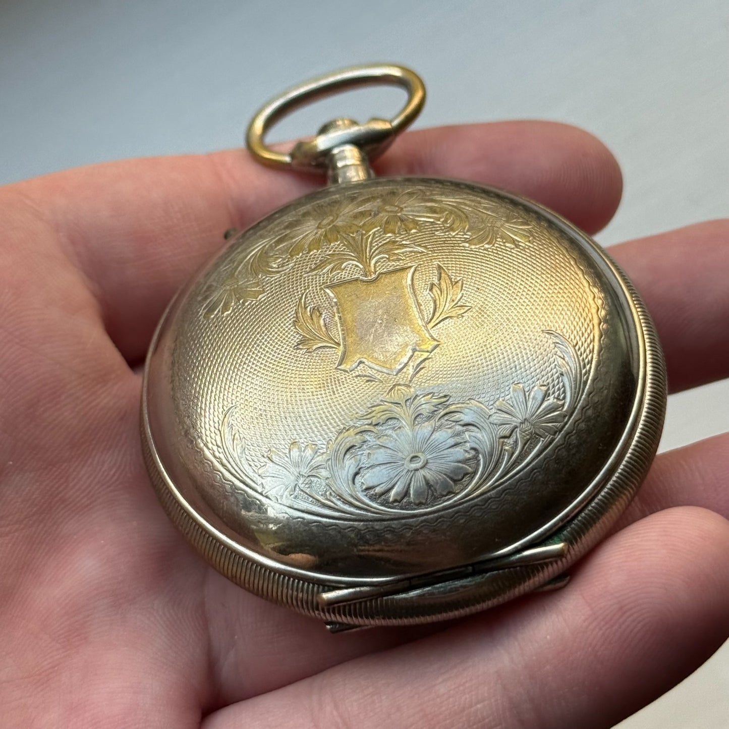 Oris Ottoman Pocket Watch Antique Pin Set Full Hunter To Repair Rare 54mm