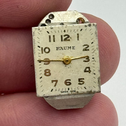 12.7mm Ladies Baume 17 Jewels Swiss Manual Wind Watch Movement Vintage PARTS