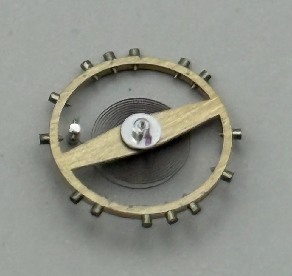 FHF 28 Balance Wheel Complete And Spring Inca 345 M Watch Movement Parts NOS