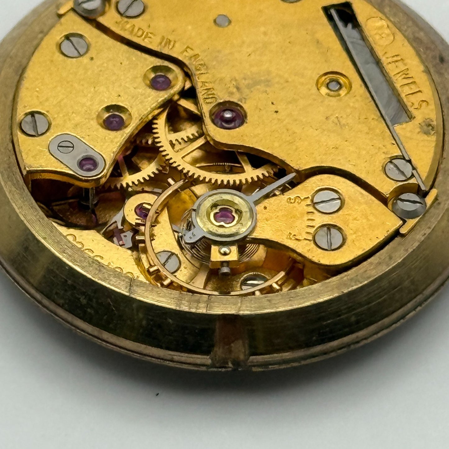 Smiths De Luxe 18 Jewels Watch Movement Manual Wind Vintage Parts Repair 32.3mm