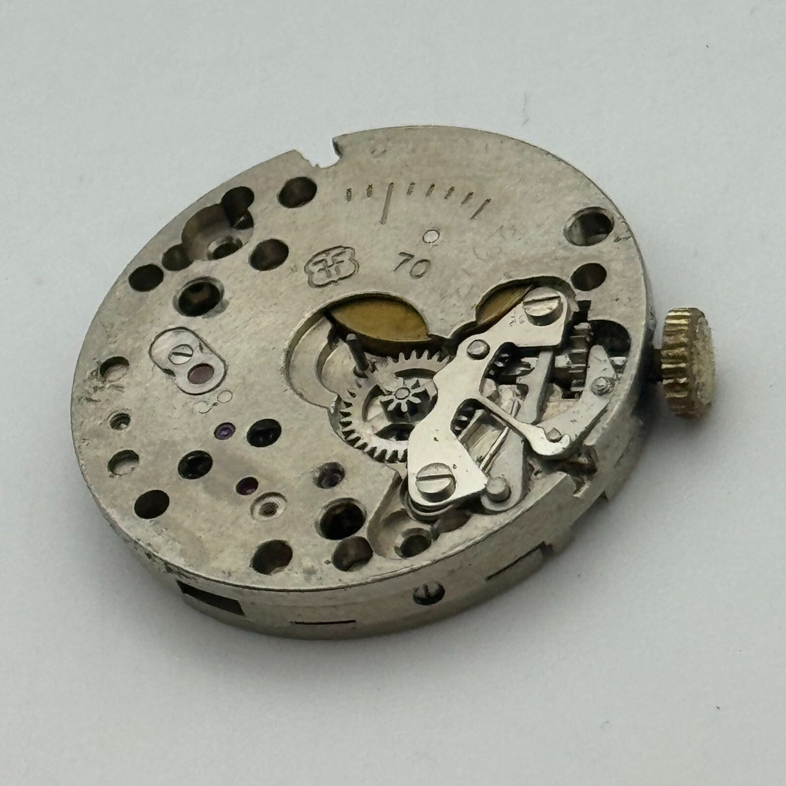 23.6mm Running Olma FHF 70 Manual Wind 15 Jewels Swiss Watch Movement PARTS