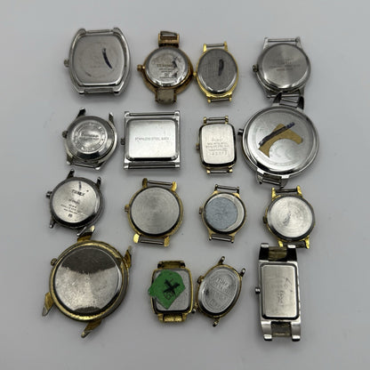 Bundle Of 16 Quartz Watches Modern / Vintage Untested Parts / Repair / Crafts