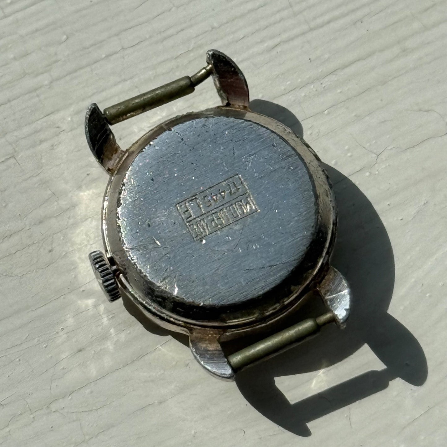 22mm Vintage EB 1431N Basis Jewelled Green Bezel Swiss Manual Watch PARTS REPAIR