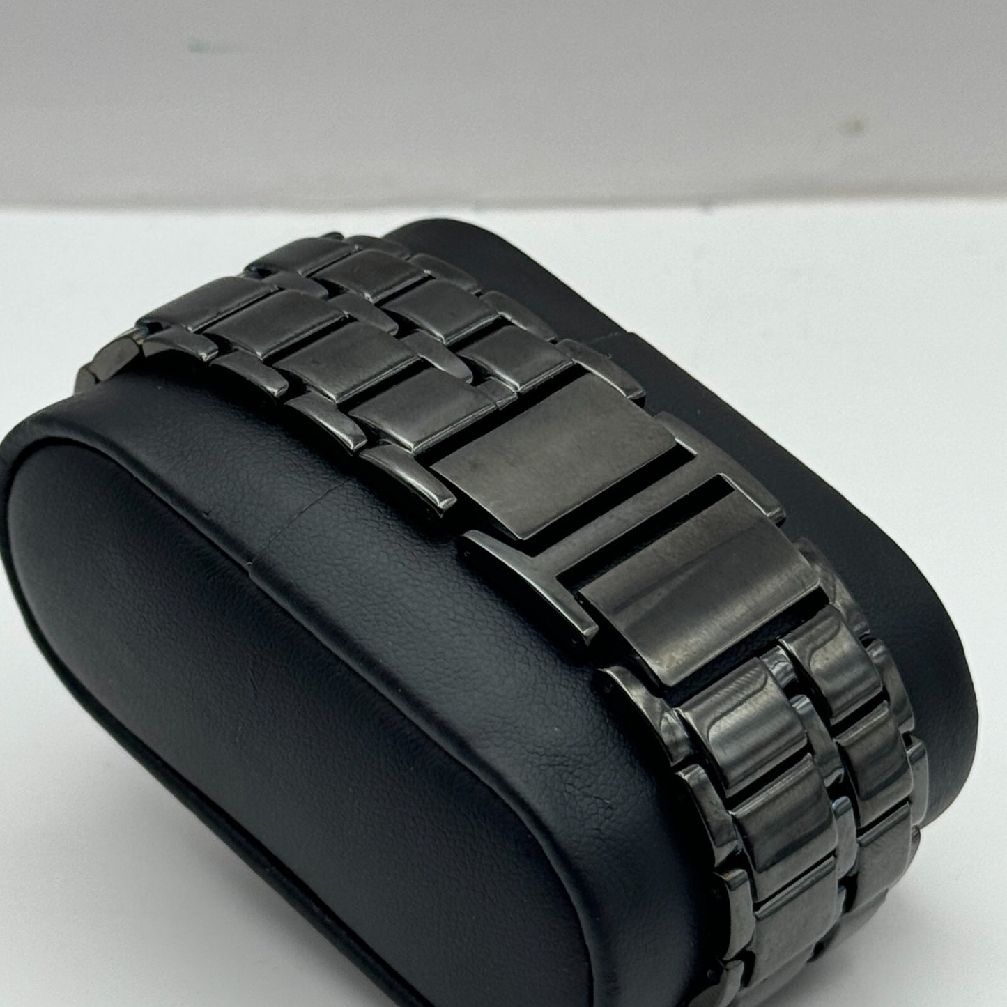 23mm Working Seksy Sekonda 4008 Black Jewelled Quartz Watch New Battery 7.5 Inch