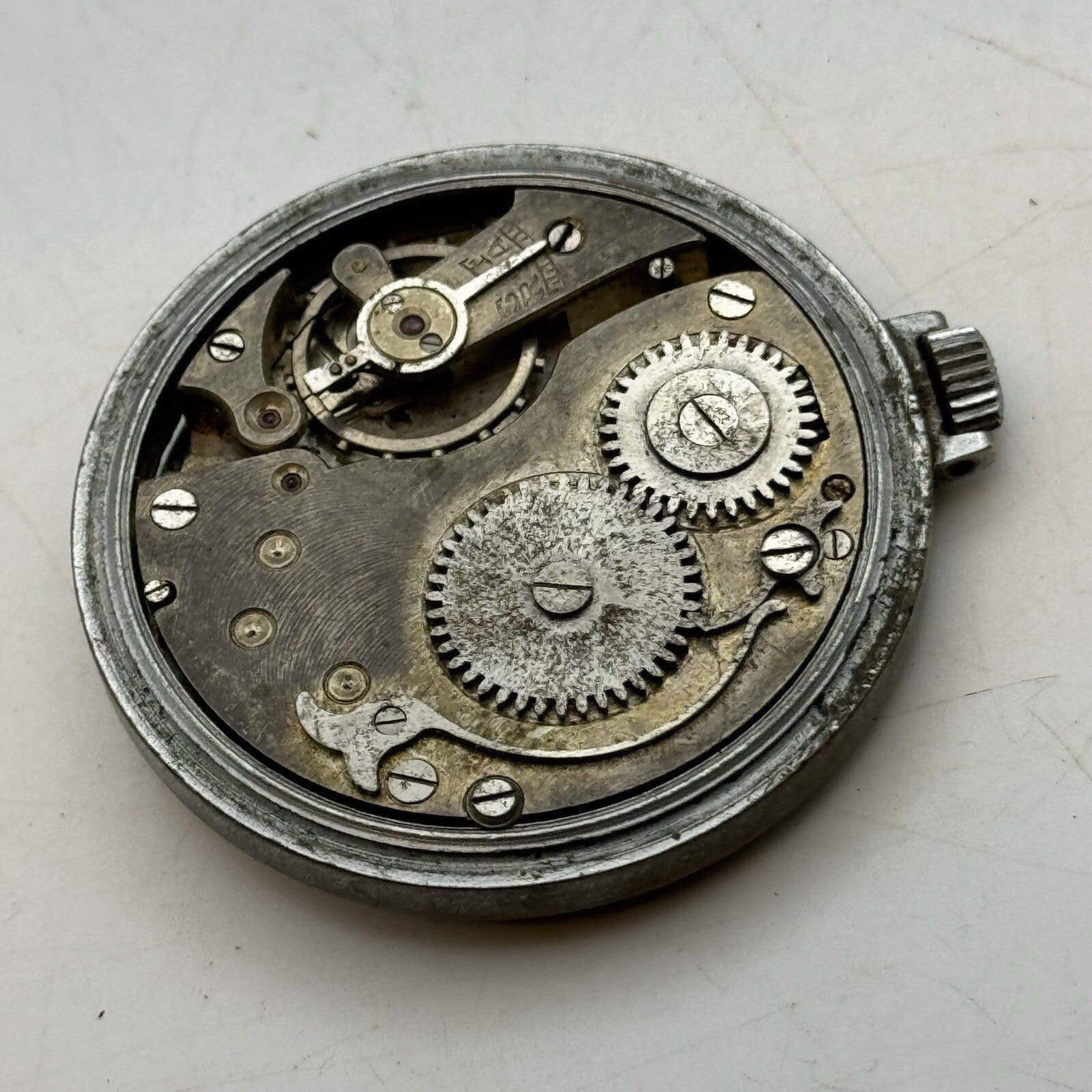 42.5mm Regulateur Francais Top Wind Pocket Watch Movement FOR PARTS