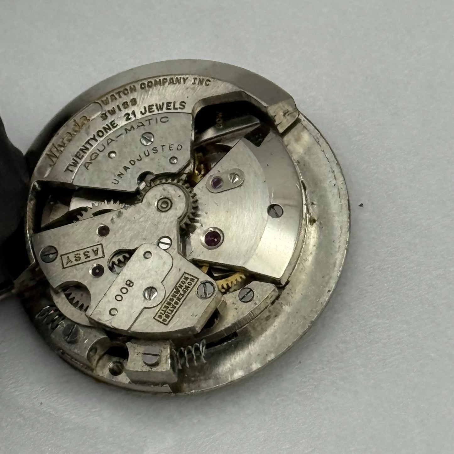 24.7mm Vintage Nivada Aquamatic 800 A3SY Automatic Bumper Watch Movement PARTS