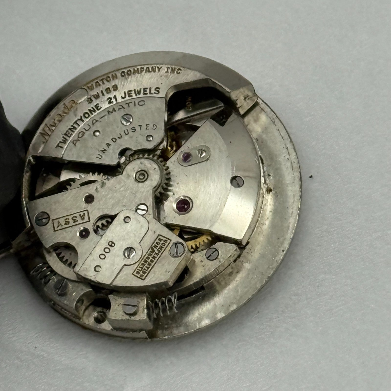 24.7mm Vintage Nivada Aquamatic 800 A3SY Automatic Bumper Watch Movement PARTS