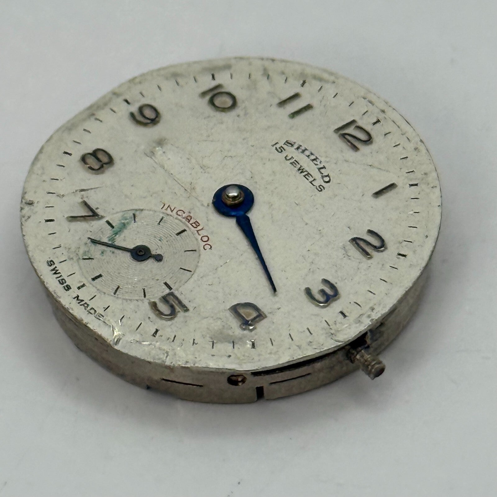 23.6mm Vintage Shield V Model Peseux 170 Manual Wind Watch Movement PARTS REPAIR