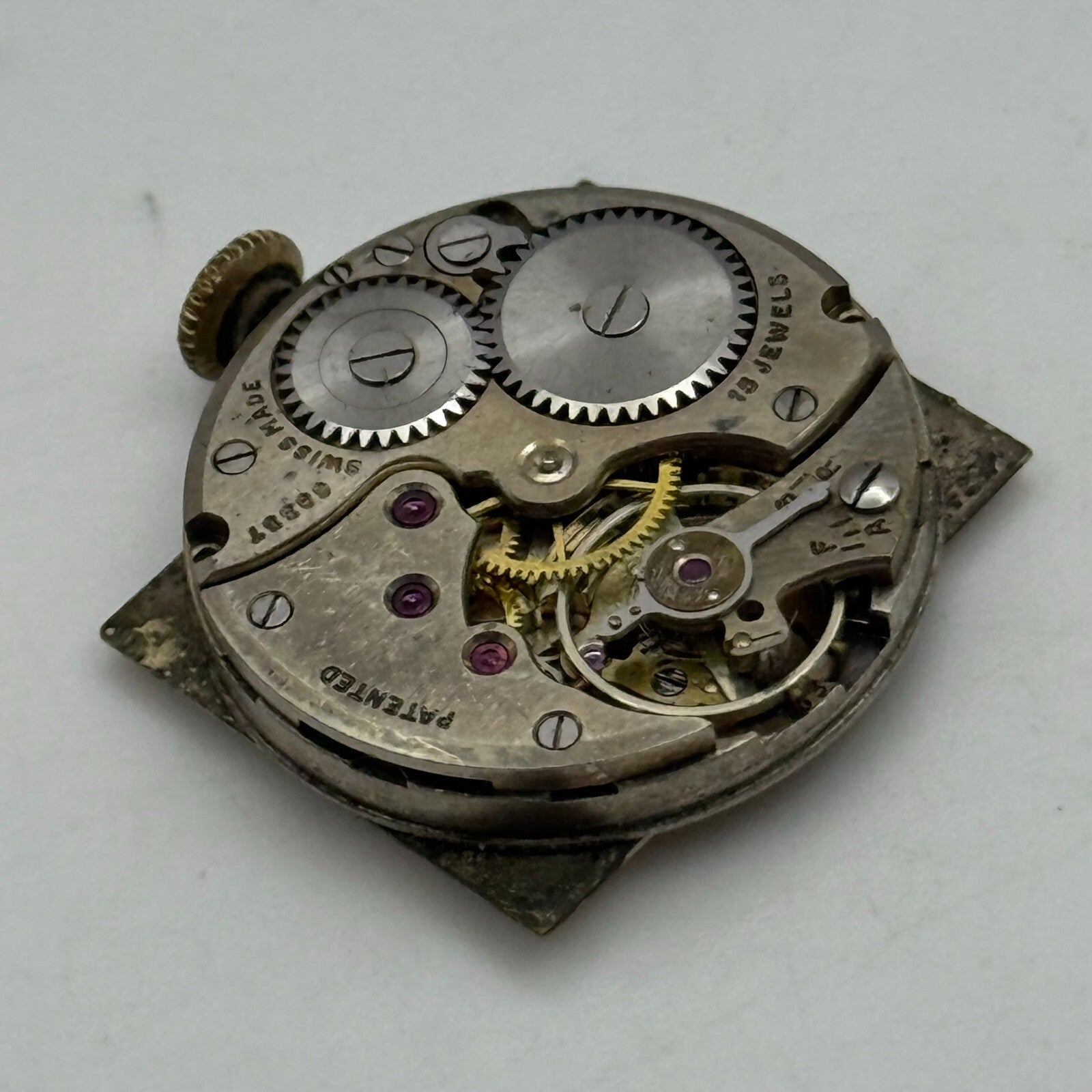 23.4mm Vintage J W Benson Cyma Ref 163 Manual Wind Watch Movement PARTS REPAIR