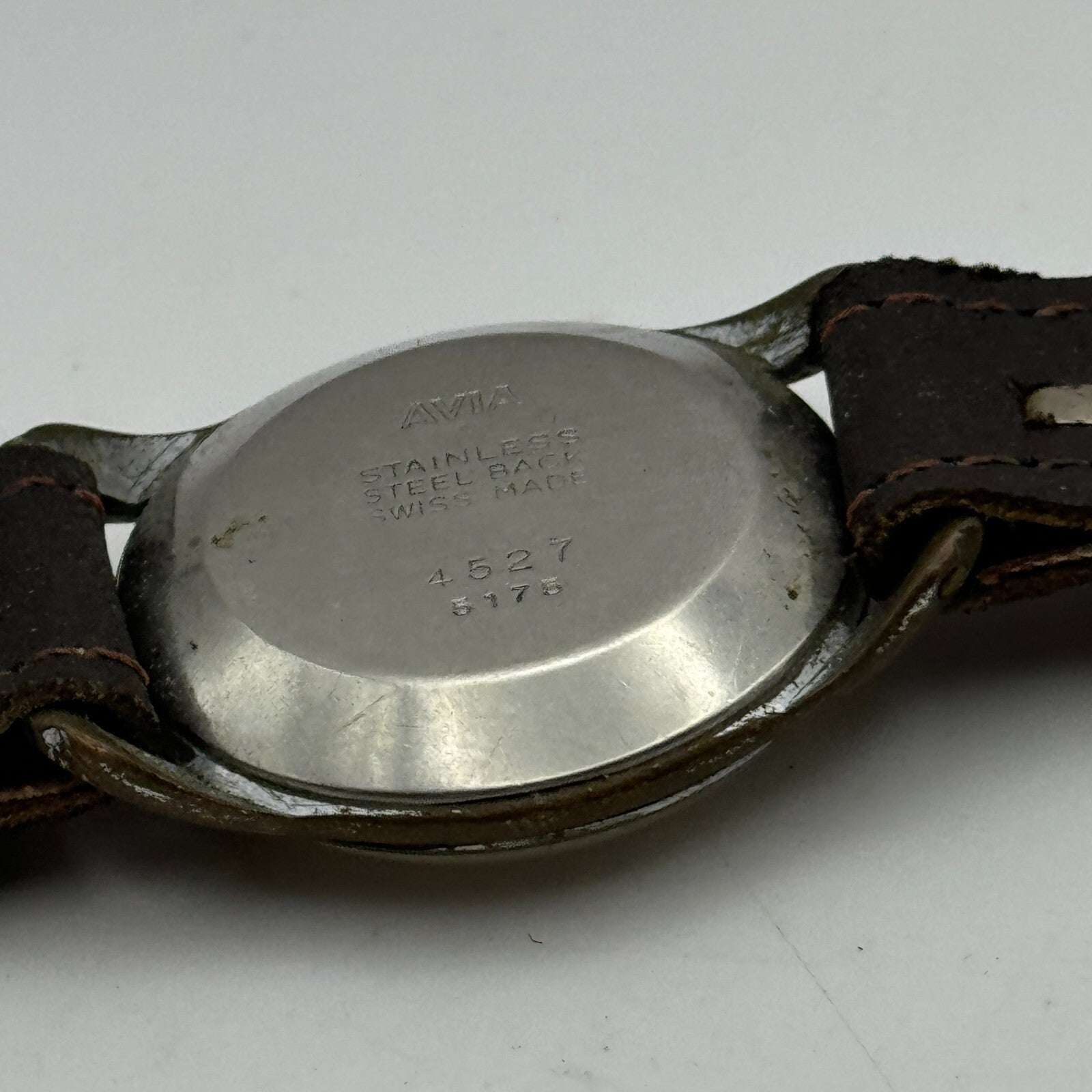 32mm Mens Vintage Avia 15 Jewels FHF 28 Pointer Seconds Hand Swiss Watch PARTS