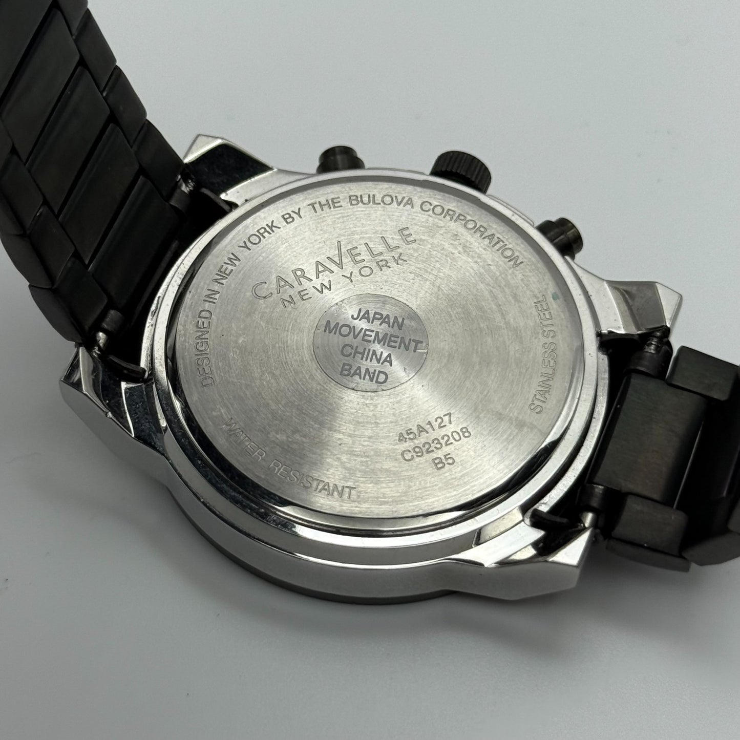 Caravelle New York Men's Chronograph Quartz Watch Japan 43mm PARTS REPAIR