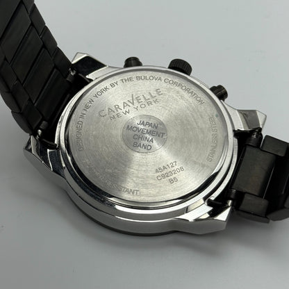 Caravelle New York Men's Chronograph Quartz Watch Japan 43mm PARTS REPAIR