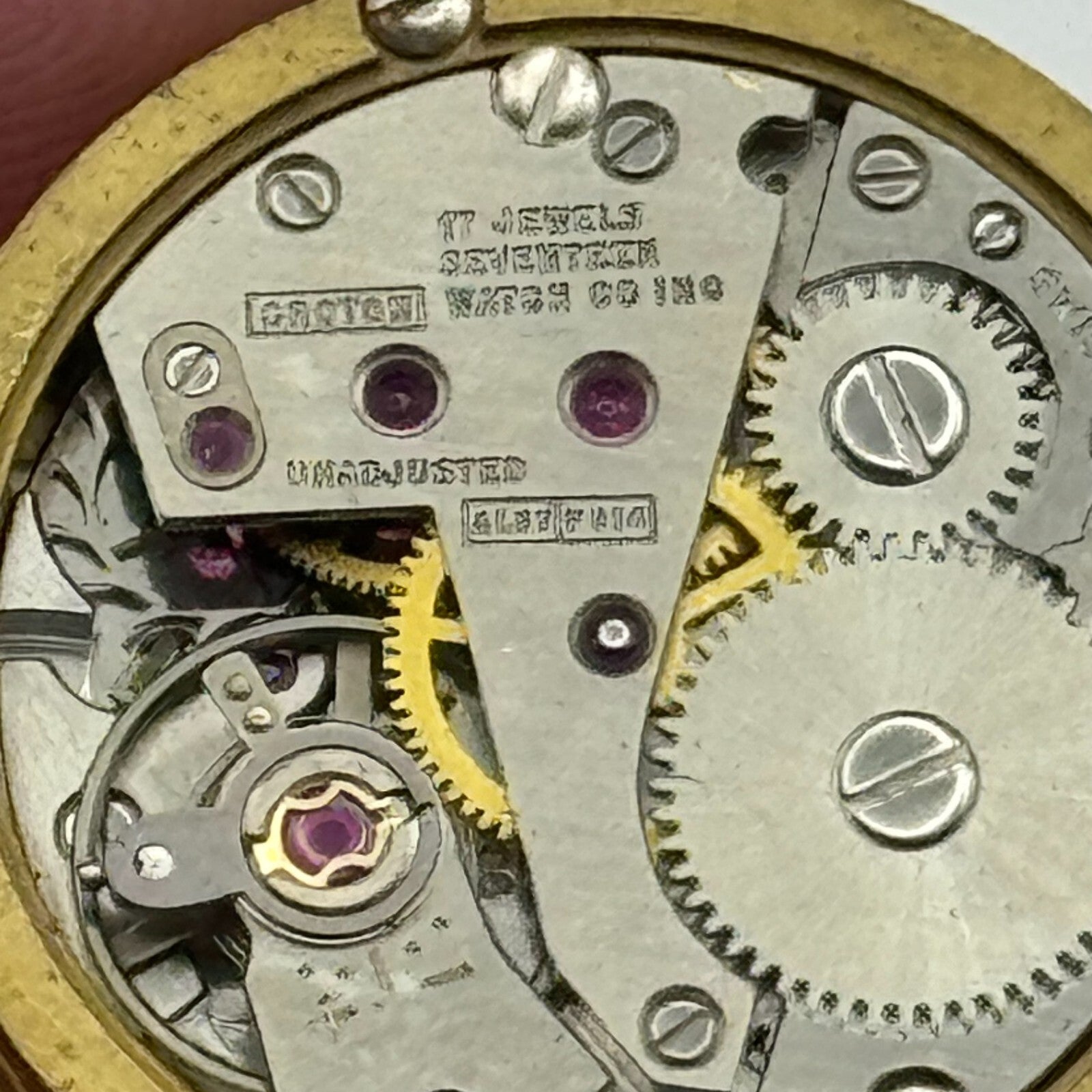 23.6mm Croton AL97 F314 Manual Wind Watch Movement Swiss Vintage PARTS SPARES