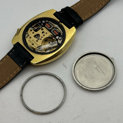 37mm Mens Bulova Accutron 2181F Date Dial Swiss Quartz Vintage Watch TO RESTORE
