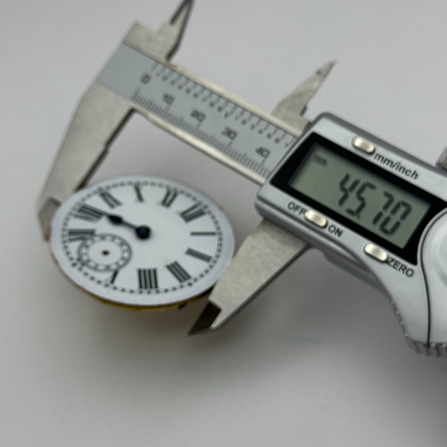 45.7mm Antique Key Wound Roman Numerals Dial Pocket Watch Movement PARTS SPARES