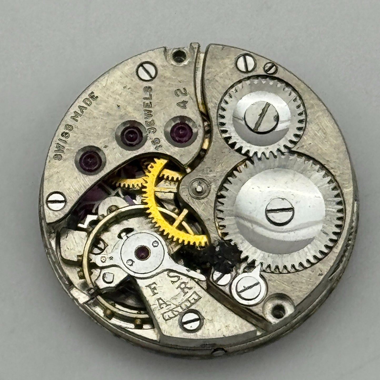 19.7mm Limit Revue 42 Swiss Military Style Manual Wind Watch Movement PARTS